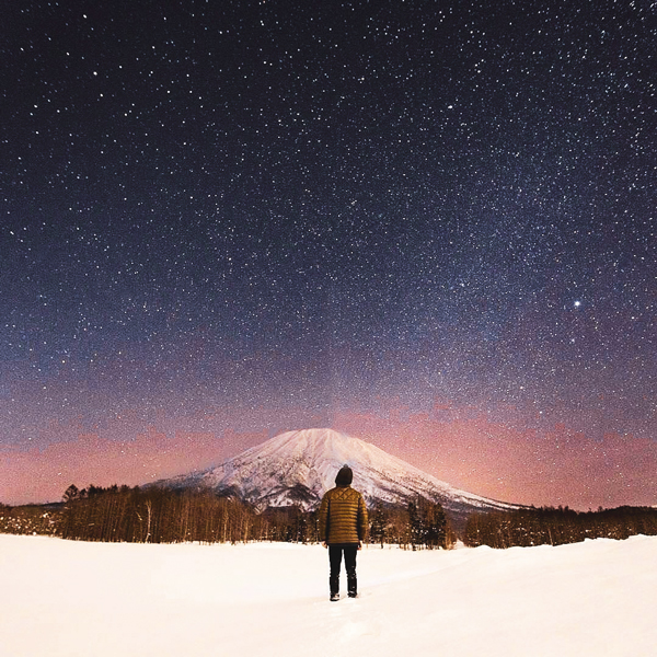 Yotei at Night, Mount Yotei, Rusutsu, Shikotsu-Toya National Park, Yezo Fuji, Ezo Fuji, 蝦夷富士, Hokkaido, Japan